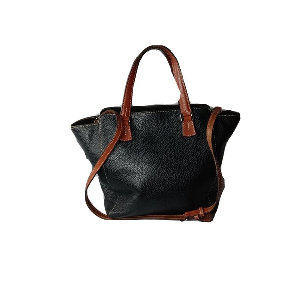 Dooney Bourke East West Cambridge Shopper Tote Handbag Black & Brown - Picture 4 of 14